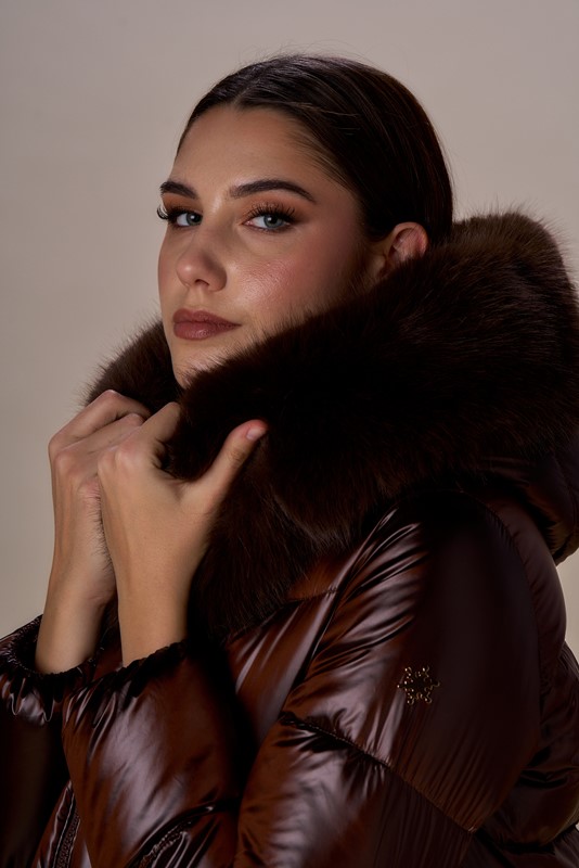 PIUMINO CAPPA CON COLLO SIMIL PELLICCIA