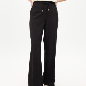 PANTALONI DRITTI CON STRASS