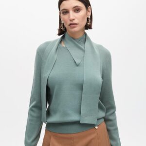 MAGLIONE COLLO CON FIOCCO