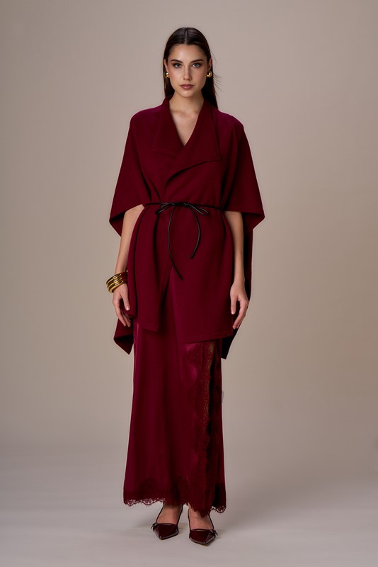 CARDIGAN MANTELLA CON CINTURA