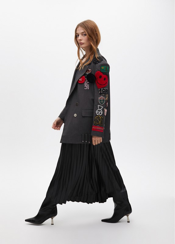 BLAZER DOPPIOPETTO OVERSIZE CON PATCH