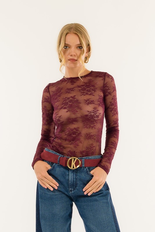 MAGLIA PIZZO GIROCOLLO MANICA LUNGA