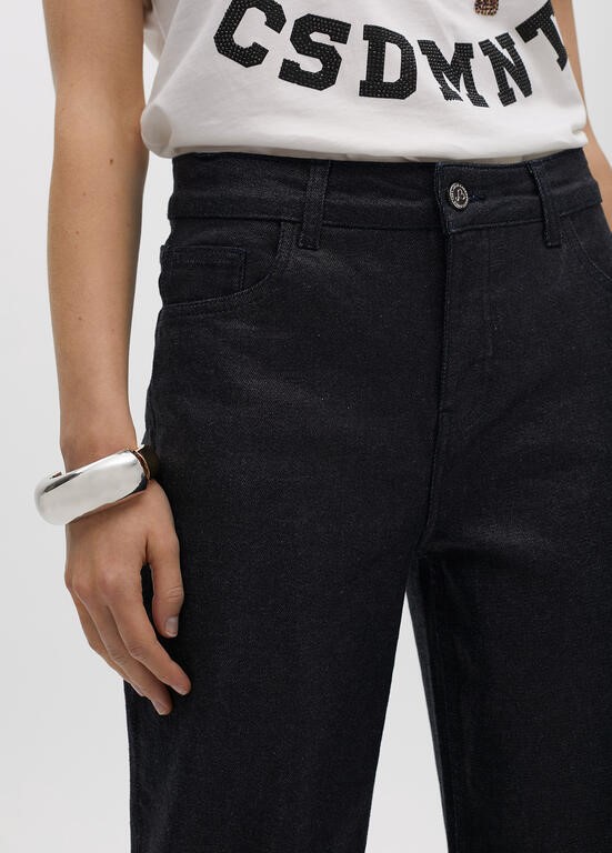 JEANS AMPIO EFFETTO COATED