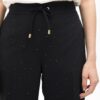 PANTALONI DRITTI CON STRASS