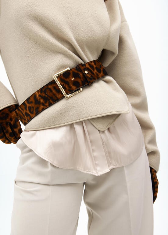 CINTURA LARGA STAMPA ANIMALIER