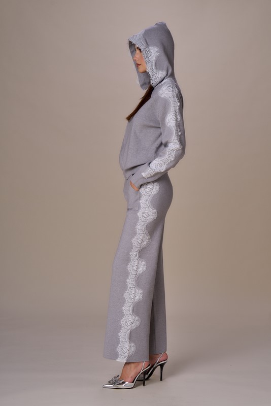 PANTALONE GYM IN MAGLIA CON PIZZO