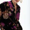 BOMBER IN VELLUTO DEVORÉ CON STAMPA FLOREALE