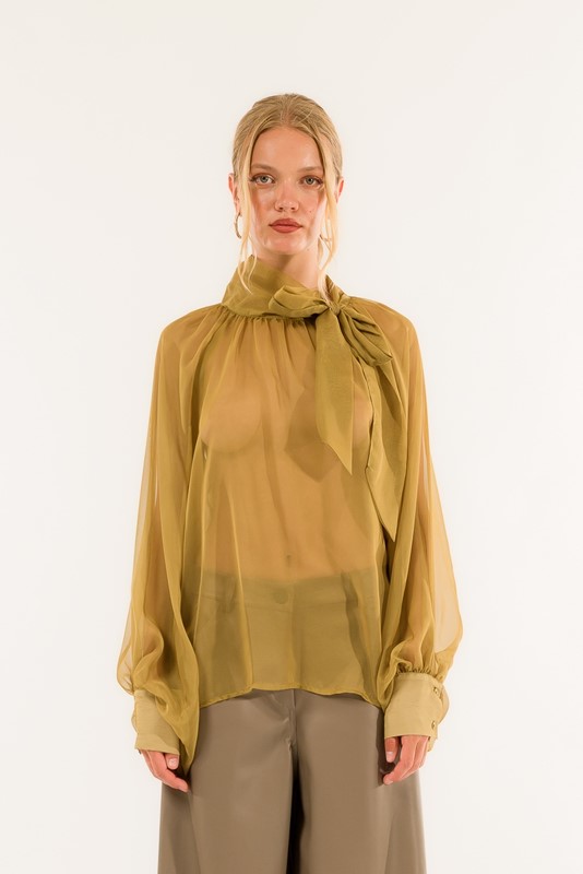 CAMICIA FIOCCO MANICA BALLON