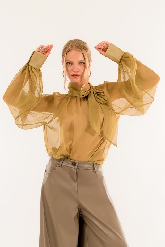 CAMICIA FIOCCO MANICA BALLON