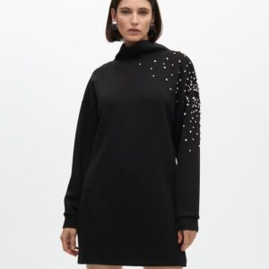 ABITO CON DETTAGLIO GIOIELLO MANICA