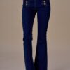 JEANS FLARE NO SECRETS BOTTONI