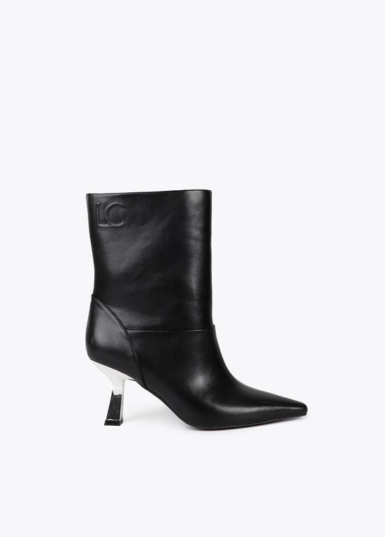 STIVALETTO A PUNTA CON TACCO EFFETTO METALLICO