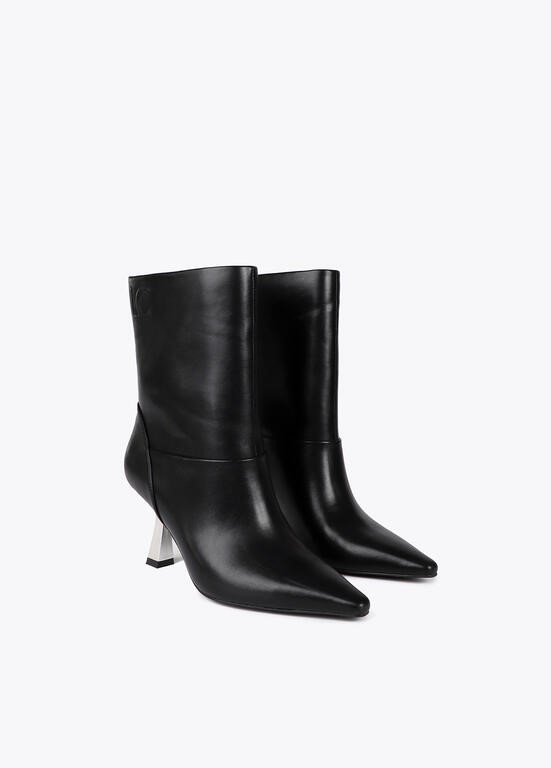 STIVALETTO A PUNTA CON TACCO EFFETTO METALLICO