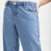 JEANS A VITA ALTA FIT DRITTO CON BRILLANTI