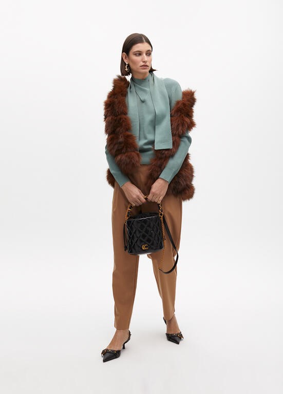 MAGLIONE COLLO CON FIOCCO