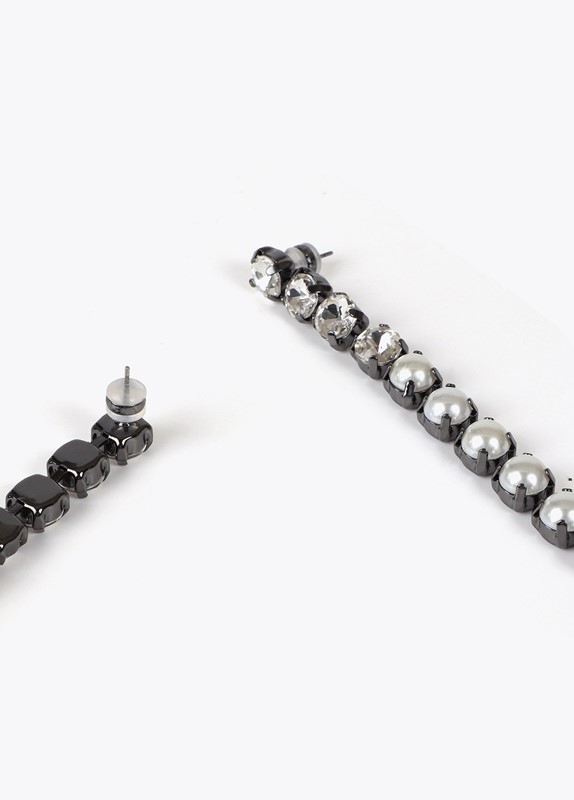 ORECCHINI CON CRISTALLI E PERLE