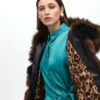 GILET A PELO LUNGO CON INTERNO STAMPATO