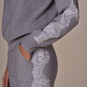 PANTALONE GYM IN MAGLIA CON PIZZO