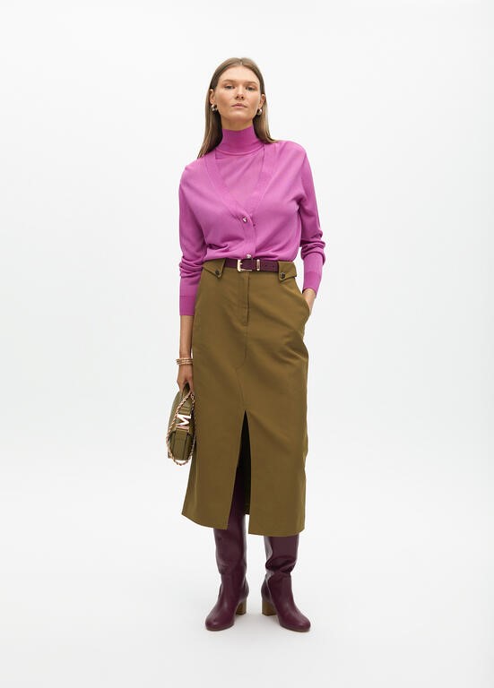 TOP SENZA MANICHE COLLO ALTO IN MAGLIA