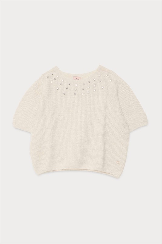 MAGLIONCINO MEZZA MANICA CON STRASS