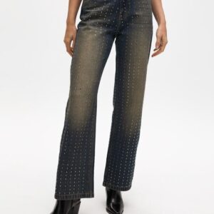 80F5AFBF6A73865F67C55C7E204F927E_ JEANS GAMBA LARGA CON DETTAGLI RAME