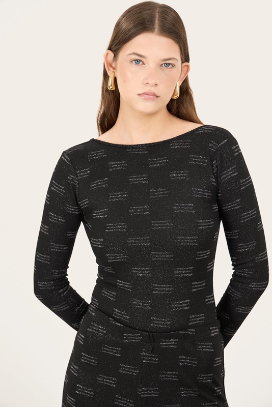 BODY MANICA LUNGA SCOLLO SUL RETRO