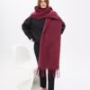 SCIARPA LISCIA CON FRANGE