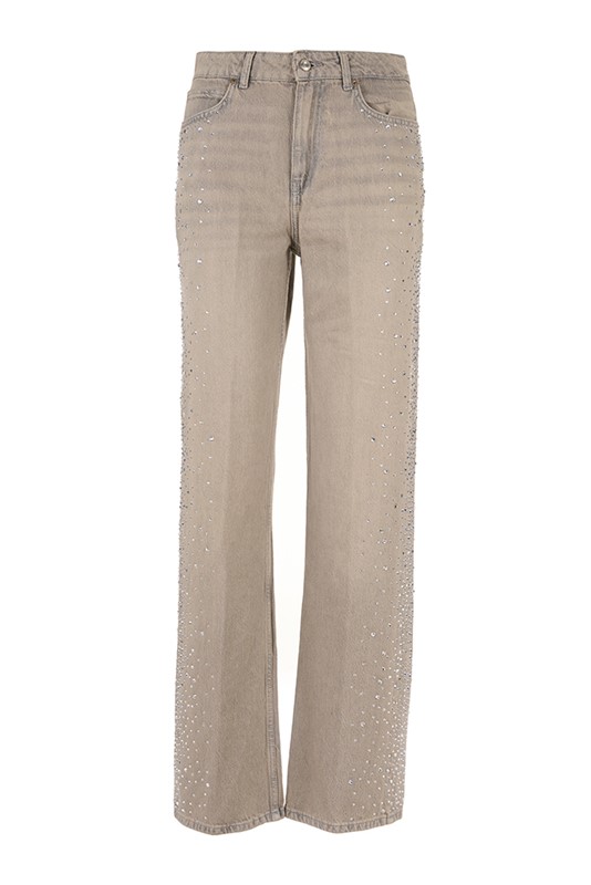 JEANS STRASS LATERALI