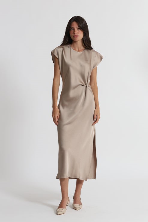 ABITO MANICHE CORTE EFFETTO RASO