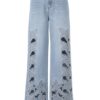 JEANS LARGO INTAGLIATO FIORI
