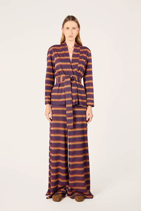 PANTA PALAZZO AMPIO CON ELASTICO IN VITA E GAMBA SVASATA