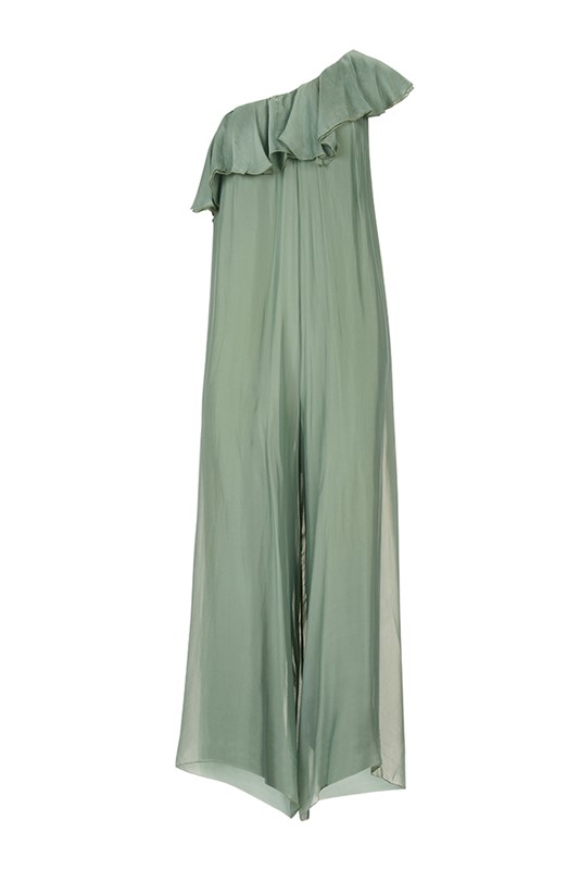 TUTA MONOSPALLA ROUCHE MISTO SETA