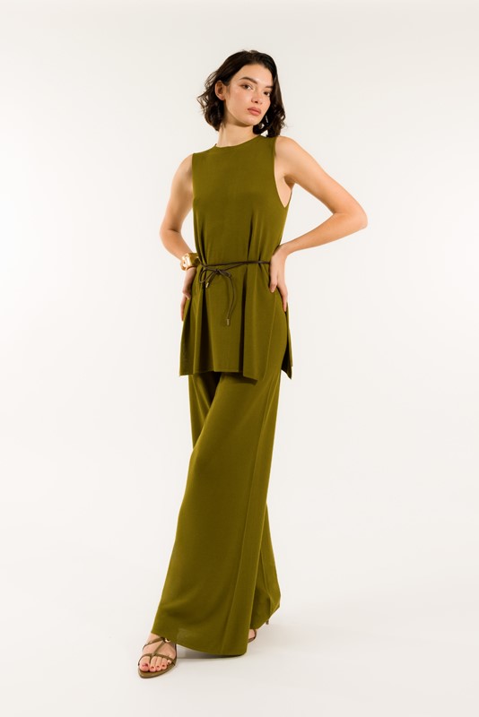 PANTALONE IN MAGLIA MISTO VISCOSA