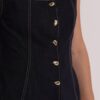 GILET IN DENIM BOTTONI ORO