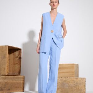 GILET MISTO LINO SPILLA