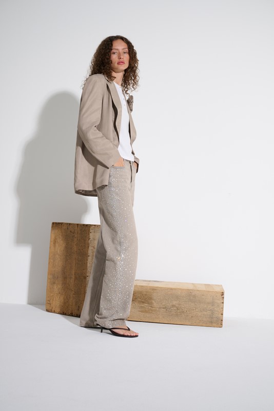 JEANS STRASS LATERALI