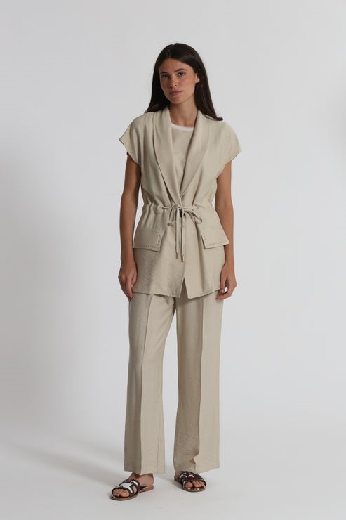 GILET CON DETTAGLIO BORCHIE