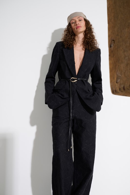 GIACCA PIZZO CON CINTURA