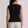 GILET IN DENIM BOTTONI ORO