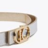 CINTURA REVERSIBILE FINE CON FIBBIA OVALE CON LOGO