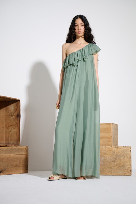 TUTA MONOSPALLA ROUCHE MISTO SETA