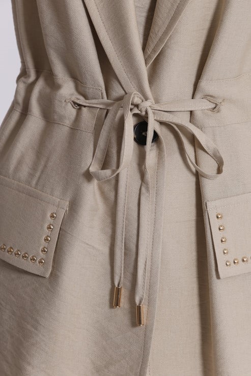 GILET CON DETTAGLIO BORCHIE