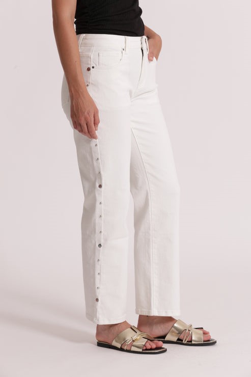 JEANS SIGARETTA CON BORCHIE LATERALI