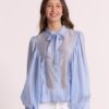 BLUSA MANICA LUMGA EFFETTO CHIFFON