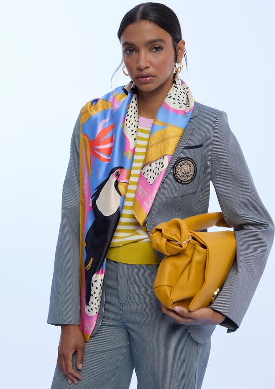 FOULARD STAMPA TROPICALE
