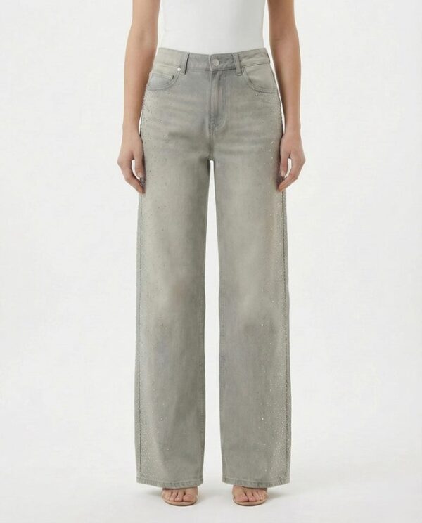 JEANS STRASS LATERALI