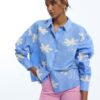CAMICIA IN COTONE RICAMO FIORI