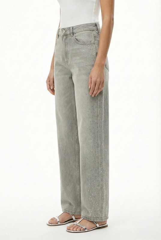 JEANS STRASS LATERALI