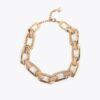 COLLANA A MAGLIE IRREGOLARI A CATENA CORTA ZINC 100%
