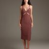 VESTITO MIDI LUREX CUT OUT